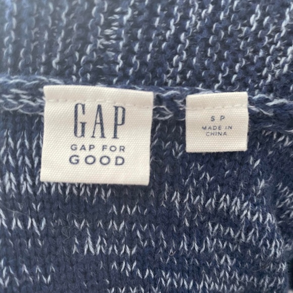 GAP Sleeveless Blue & White Open Sweater/Cardigan - Picture 4 of 4
